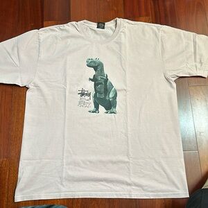 Men’s Stussy Big & Meaty Dinosaur Pigment Dyed tee (LIGHT PINK COLOR)